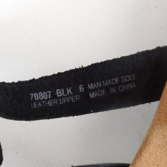 Minnetonka Leather Sandals Black Slip-On 3 Straps Women's Size 6 Adjustable - Picture 6 of 8